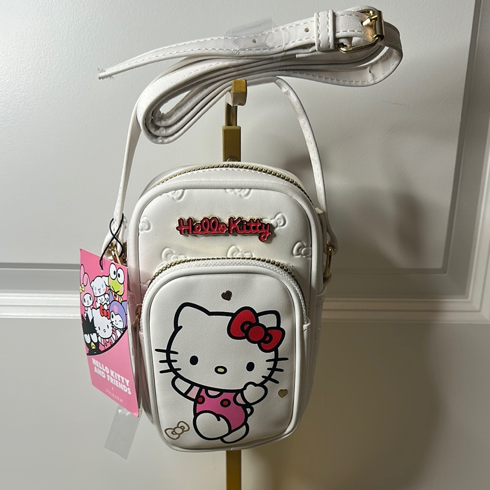 NWT Hello Kitty White Mini Crossbody Bag with Iconic Design
